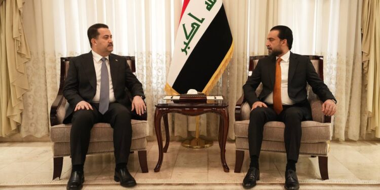 السوداني والحلبوسي يؤكدان التـــعاون بين السلطتين التنفيذية والتشريعية