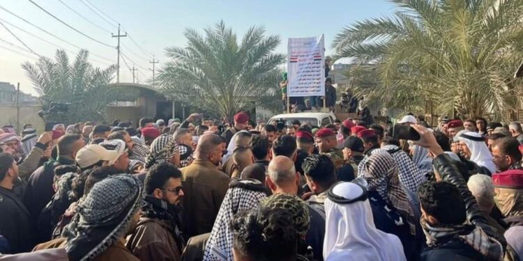 تشييع ضحايا حادثة الجيايلة في ديالى