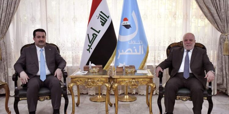 العبادي يستقبــــل السوداني في مكتبه