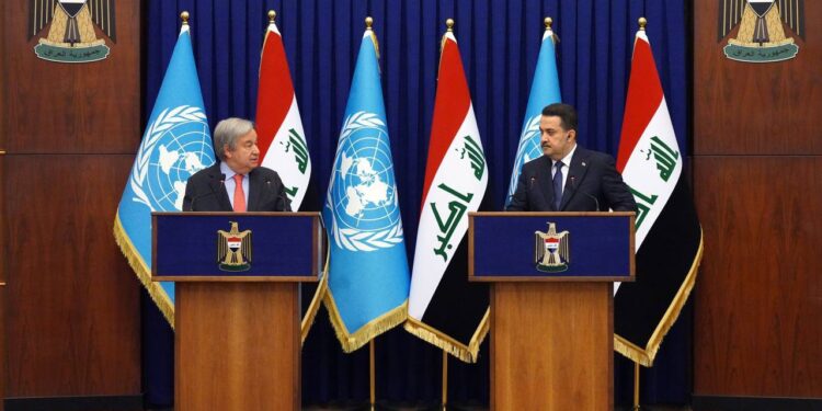 غوتيريش .. مستعدون لدعم جهود الحكومة العراقية بمحاربة الفساد وتنويع الاقتصاد