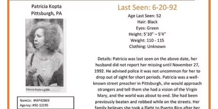 العثور على أمريكية مفقودة منذ 30 عامًا