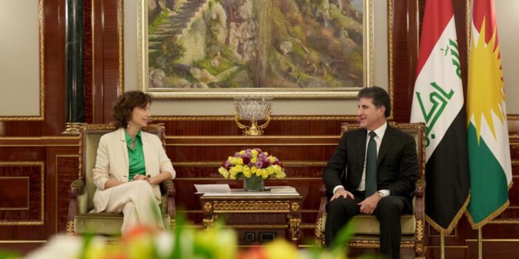 نيجيرفان بارزاني يبحث مع مديرة اليونسكو مشروع “ترميـــم قلعة أربيل التاريخية”