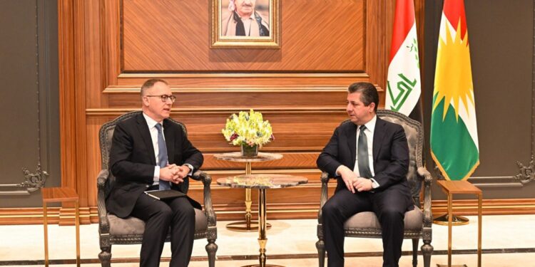مسرور بارزاني يبحث مع السفير الايطالي انتخابات كوردستان