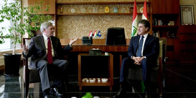 نيجيرفان بارزاني و وفد أمريكي رفيع المستوى يؤكدان على “دعــم حكومة السوداني”