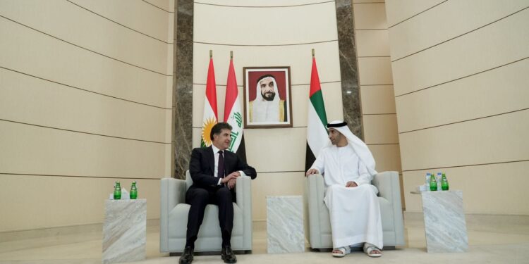 وصول رئيس الإقليم الى الإمارات العربية المتحدة