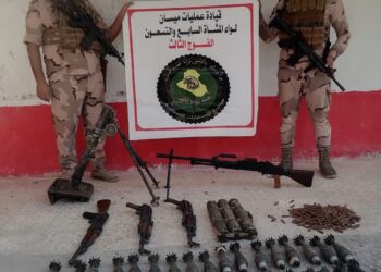 ضبط مدفع هاون و40 قنبرة بقلعة صالح في ميسان