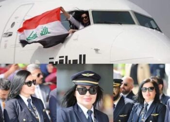 الكابتن “رزين محمد ” تشارك في قيادة طائرات اسطول الناقل الوطني