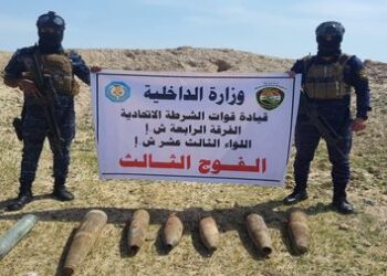 تنفيذ عملية لازالة مخلفات الارهاب في منطقة مكيشيفة بسامراء