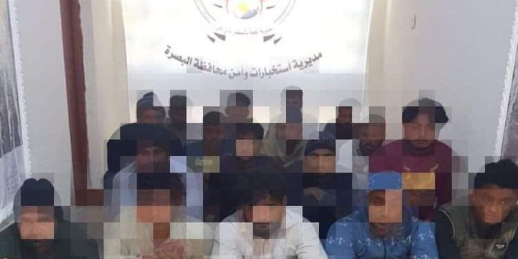 ضبط (17 متسللاً) من جنسيات اجنبية في البصرة