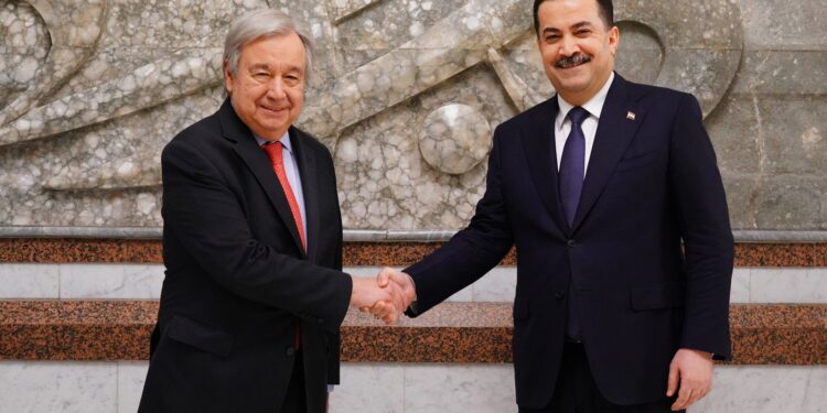 غوتيرش .. زيارتي إلى بغداد للتأكيد على التضامن و دعم الأمم المتحدة للعراق