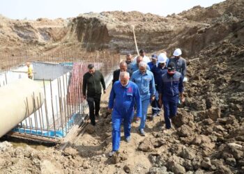 وضع حجر الأساس في ميسان لمشروع مجاري قضاء الميمونة