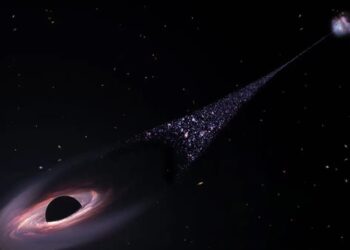 ظاهرة كونية مذهلة  “ثقب أسود” يتسبب في تكوين مسارات من النجوم في الفضاء