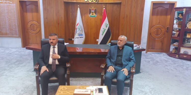 وزير الداخلية يصل ميسان ويلتقي محافظها لبحث الوضع الامني