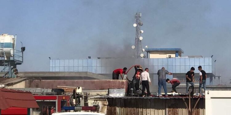 اندلاع حريق في مستشفى العزيزية العام