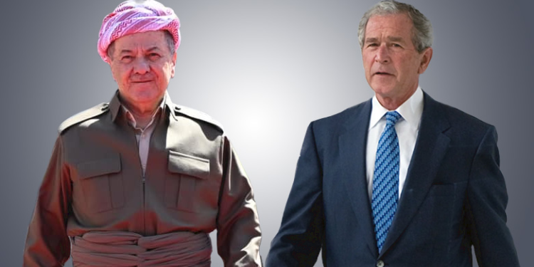 جورج بوش يبعث رسالة تهنئة إلى مسعود بارزاني