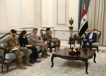 رئيس الجمهورية يستقبل قائد بعثة الناتو في العراق