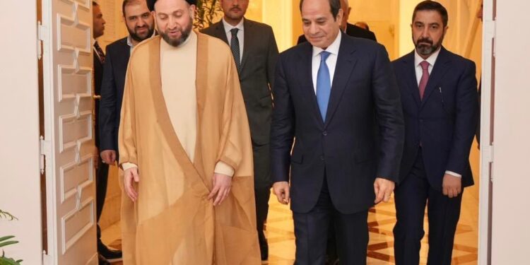 الحكيم يلتقي السيسي ويؤكد أهمية تعميق العلاقة مع جمهورية مصر العربية