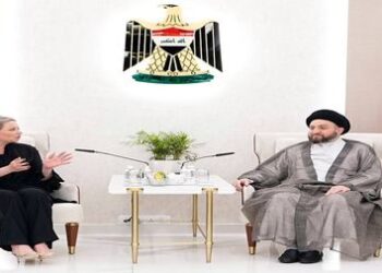الحكيم وبلاسخارت يبحثان تضافر الجهود لــ(ادامـــة حالة الاستقرار في العراق)