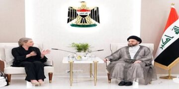 الحكيم وبلاسخارت يبحثان تضافر الجهود لــ(ادامـــة حالة الاستقرار في العراق)