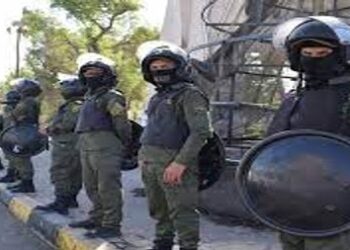 انتشــــار قوات حفظ النظام قرب ساحة مظفر