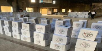 الهجرة توزع حصصاً اغاثية بين 4000 اسرة عائدة في سنجار
