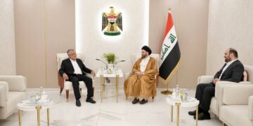 عمار الحكيم يلتقي العامري ويدعو إلى الإسراع بإقرار قانون الموازنة