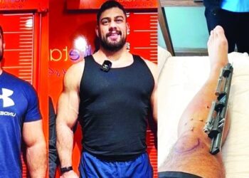 رجل امريكي ينفق 107 آلاف $ ليصبح أطول من زوجته