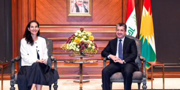 مسرور بارزاني يستقبل السفيرة السويسرية لدى العراق والأردن