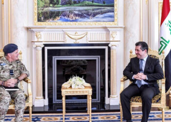 رئيس حكومة إقليم كوردستان يستقبـــل وفداً عسكرياً بريطانياً