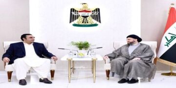 الحكيم يلتقي بوزير الخارجية الباكستاني