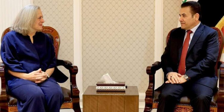 الأعرجي يستقبل السفيرة الأمريكية ألينا رومانوسكي