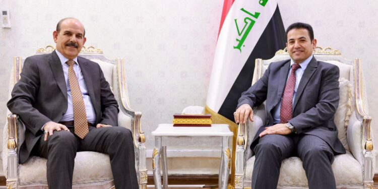 الأعرجي يستقبل البولاني والبحث في مستجدات الأوضاع السياسية والأمنية في البلاد