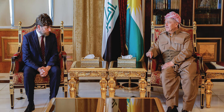 بارزاني يستقبل القنصل الفرنسي