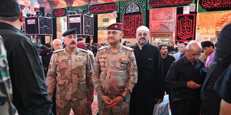 رئيس اركان الجيش ونائب قائد العمليات المشتركة يصلان كربلاء المقدسة ..