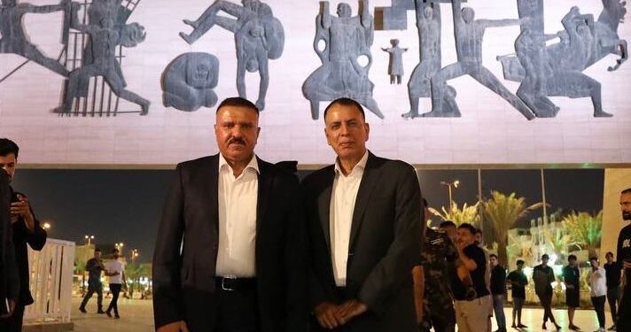 وزير الداخلية ونظيره الأردني يتجولان في ساحة الأمة وسط بغداد