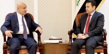 الاعرجي يلتقي مستشار رئيس الوزراء لحقوق الانسان