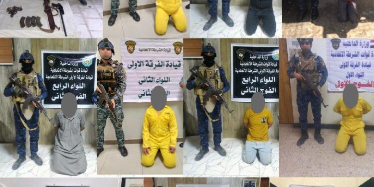 القبض على (14 متهماً ) بينهم امرأة بقضايا قانونية مختلفة في بغداد