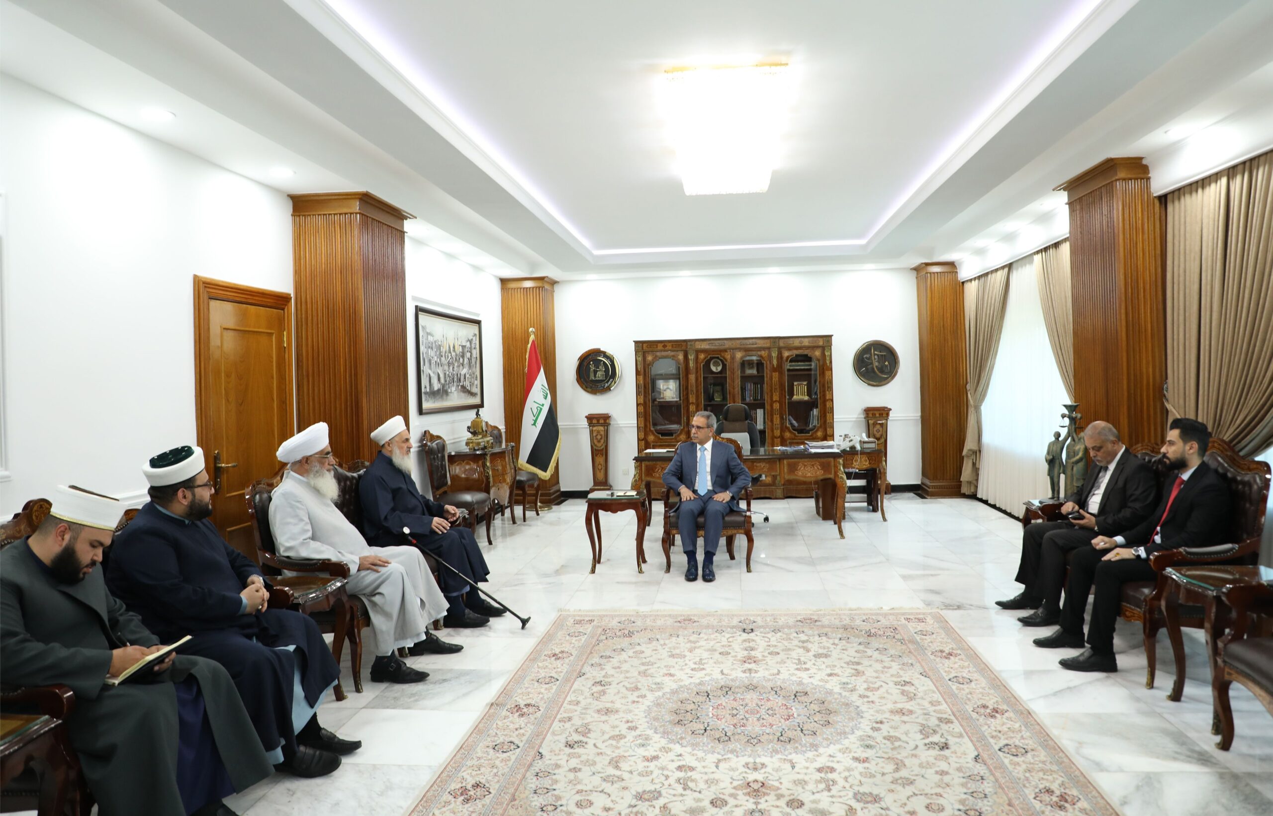 رئيس مجلس القضاء الاعلى يلتقي بوفد دار الافتاء العراقية