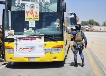صور: القطعات الأمنية تؤمن وصول أكثر من ١٦ ألف حاج عراقي براً