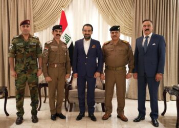 رئيس البرلمان يستقبل المسؤولين الأمنيين في الأنبار