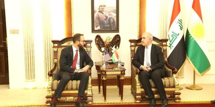 وزير الكهرباء الكردستاني يستقبل القنصل الأمريكي