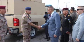 وزير الداخلية و قائد عمليات بغداد  يتفقدون الإجراءات الأمنية المتخذة لحماية الطرق التي يسلكها زوار ألاربعينية