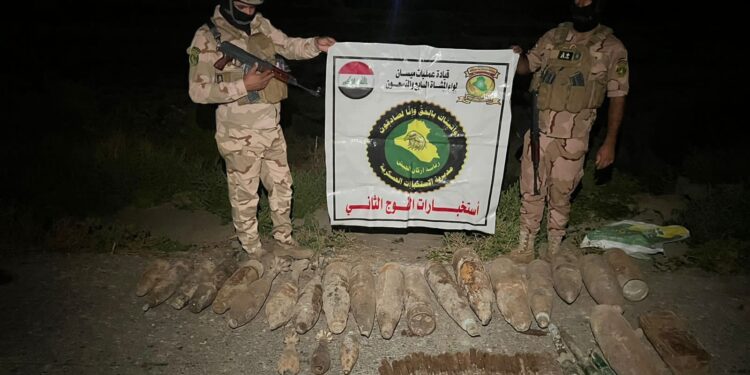 ميسان .. عمليات تضبط كدساً للعتاد الثقيل جنوب المحافظة