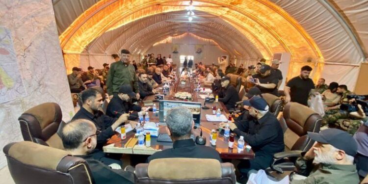 رئيس اركان الحشد الشعبي يصل الى منفذ المنذرية