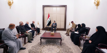 السوداني يستقبل أعضاء منظمة ضحايا سبايكر