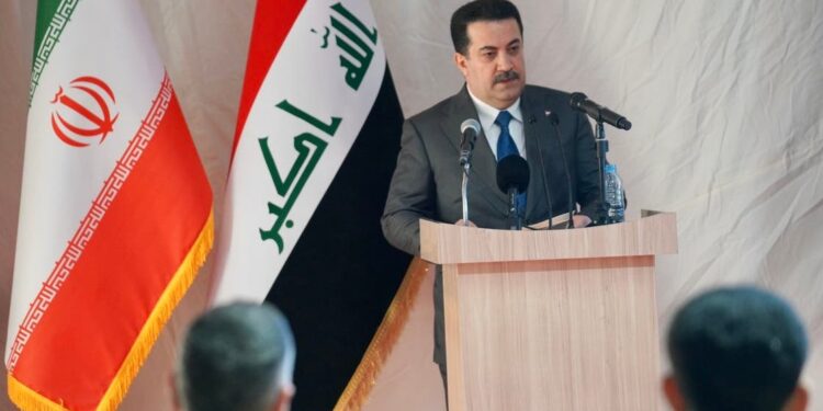 السوداني يضع حجر الأساس لمشروع ربط السكك الحديدية مع إيران