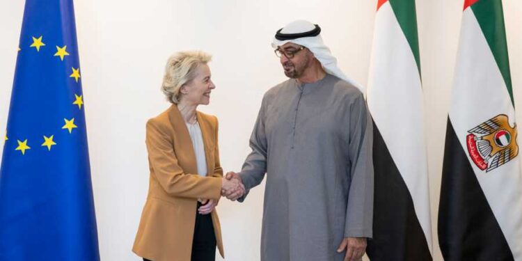 رئيس الإمارات يستقبل رئيسة المفوضية الأوروبية