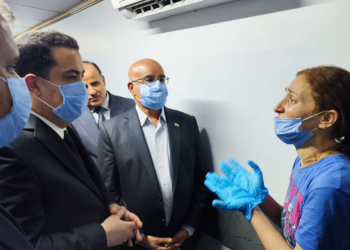 السوداني يزور المصابين في حادثة حريق قضاء الحمدانية في المستشفى الجمهوري و مستشفى الحمدانية