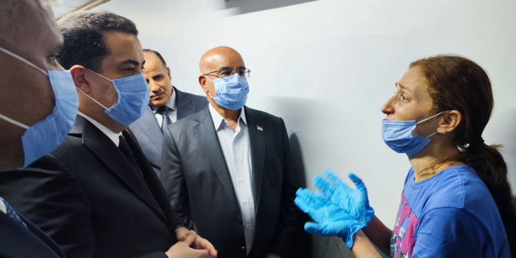 السوداني يزور المصابين في حادثة حريق قضاء الحمدانية في المستشفى الجمهوري و مستشفى الحمدانية