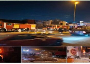 الدفاع المدني .. مشاركة 10 فرق اطفاء لاخماد حريق المطعم في المنصور